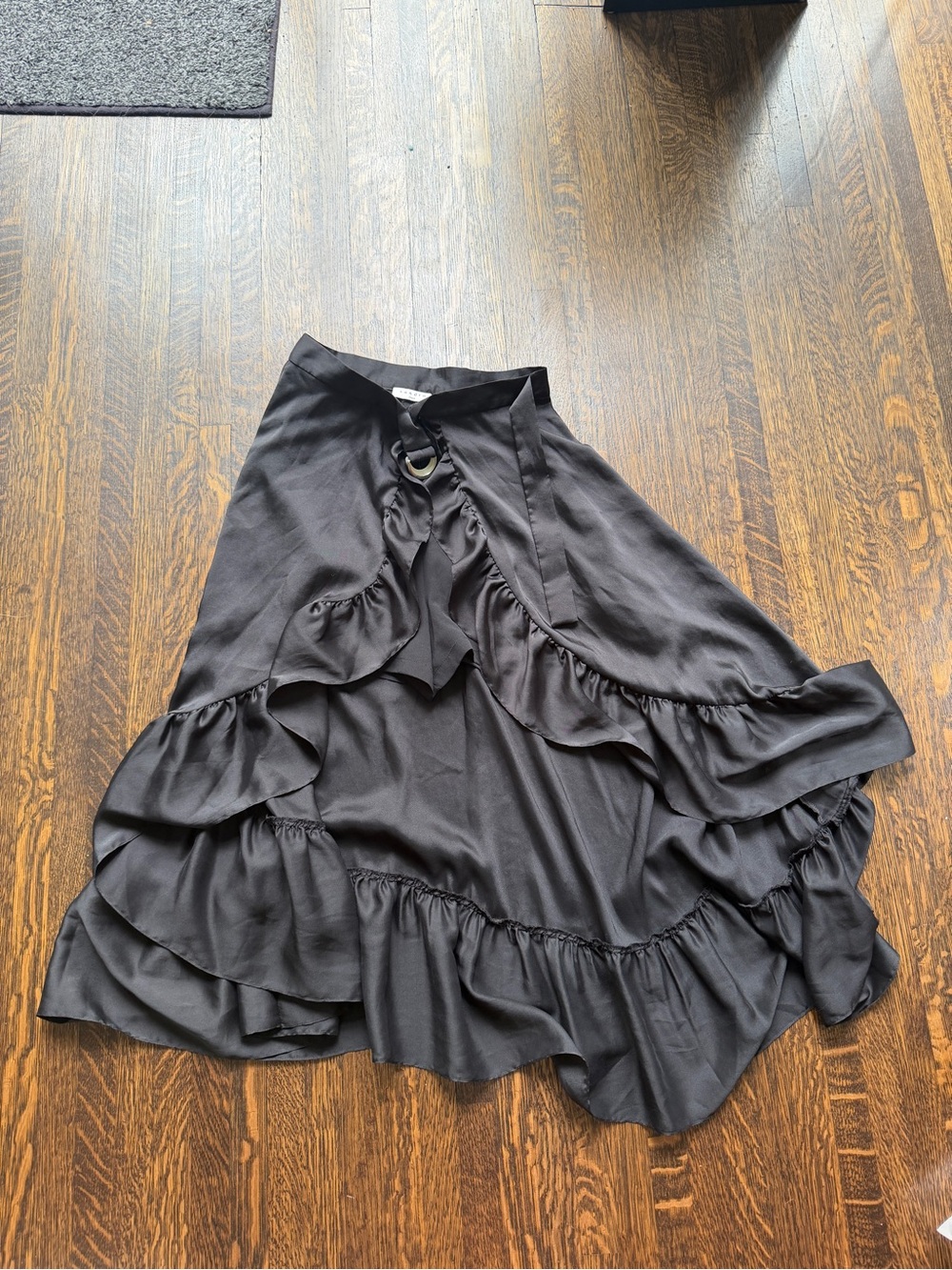 Sandro Black Wrap Skirt